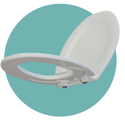 JonEvac® Elongated Closed-Front Ventilated Toilet Seat with Lid (SKU: 413-668) JonEvac<sup>®</sup> Elongated Closed-Front Ventilated Toilet Seat with Lid (SKU: 413-668)